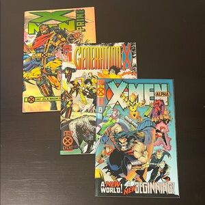 X-Men Set of Metallic Cover Comic Books